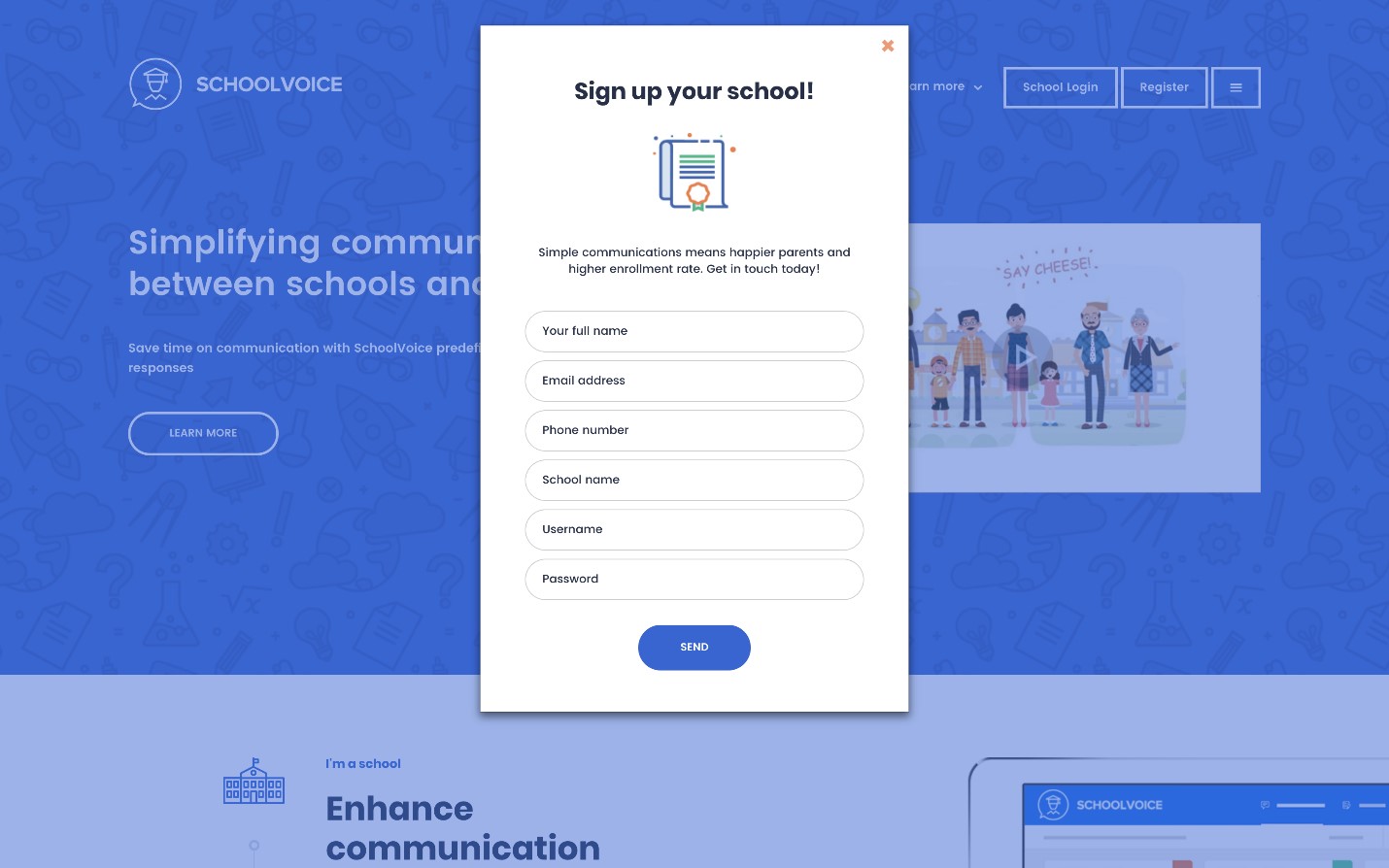 SchoolVoice administration web portal