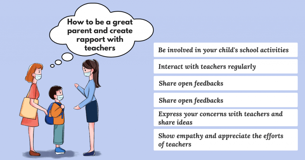 What parents can do to build relationships with teachers