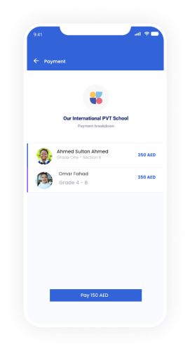 school payment app transactions screen